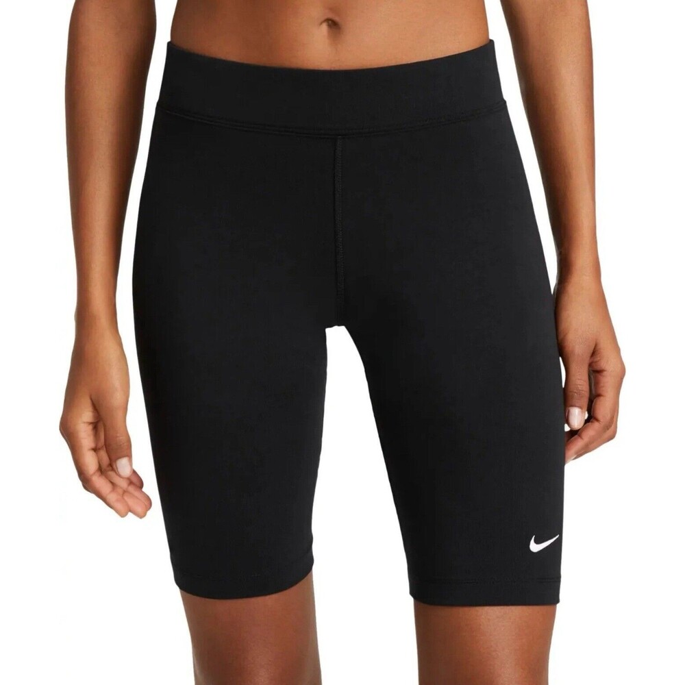 NWT Women’s NIKE Sportswear Tight Fit Mid Rise Black Shorts CZ8526-010 Size S - Picture 5 of 5